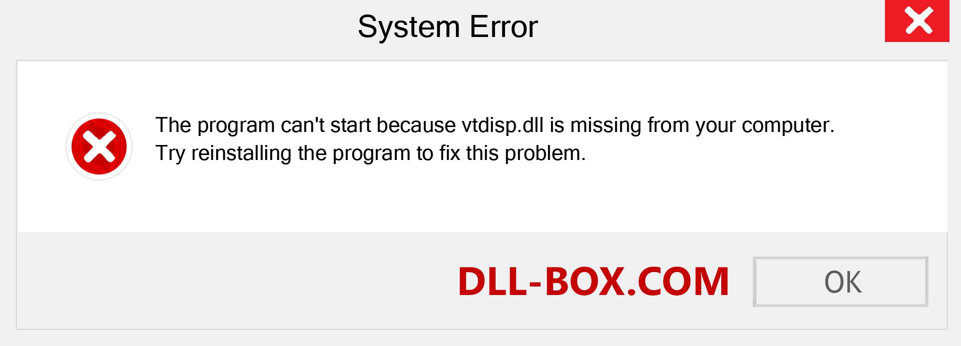  vtdisp.dll file is missing?. Download for Windows 7, 8, 10 - Fix  vtdisp dll Missing Error on Windows, photos, images
